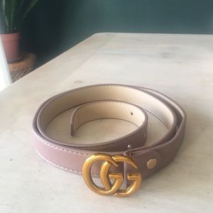 Blush Double G (fake Gucci) belt